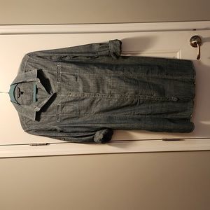 Brooks Brothers Womens Shirt Dress Blue Denim Button Up